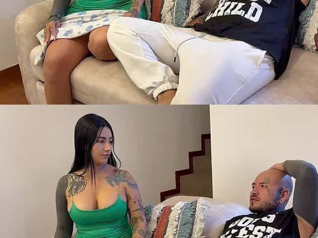 Big ass Latina whites go for scissoring pose aftet 3some with big cock
