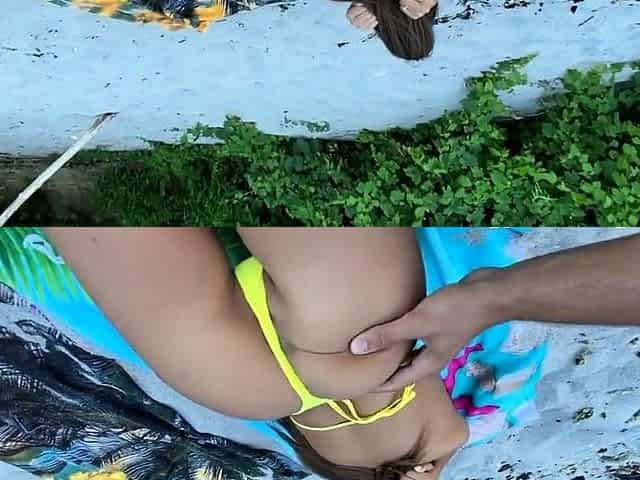 Wild Public Beach Sex Makes Her Cum Twice