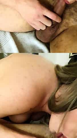 Brunette hookup amateur blowjob and dirtytalk sexdate