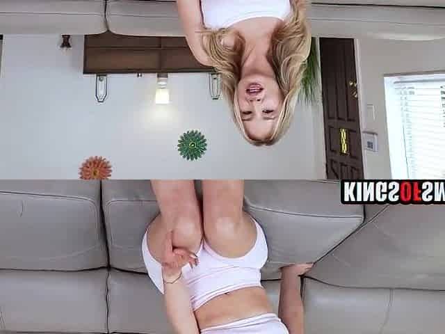 Golden-haired Having Her Booty Destroyed By Large Ebony Penis