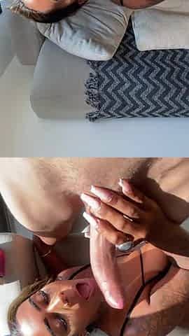 Large-breasted muse on the schlong in her throat and gave her vagina out of lenience - POV - Complete.