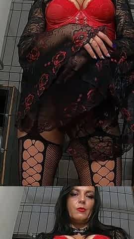 Sexy Cage Dance - Red Lingerie, Body Stockings & Sensual Moves 320