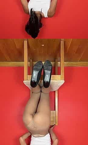 Pantyhose Tease in High Heels - the Beauty of Petite Asian Ass Tease - Skinny Body, Slim Legs, Sensual Seduction