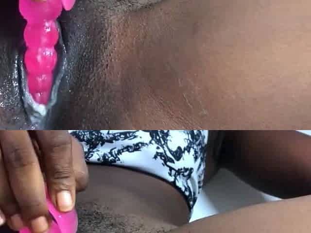 Black Babe's Pussy Gushes from Orgasmic Bliss
