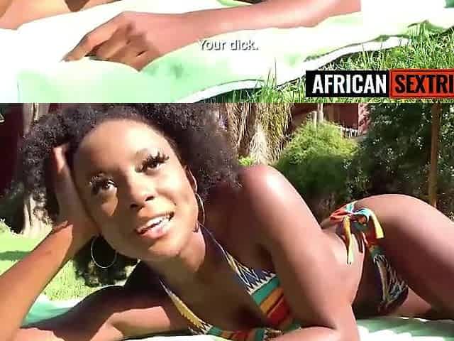 Cute Black Chick Sloppy Sucks Large White Jock Outdoors Then Gets RAILED