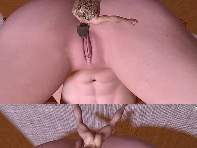 3D Hentai Tiny Man Pussy Eating Giantess Busty Blonde Babe