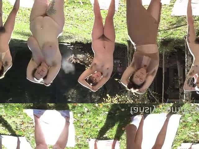 Natural Hairy Girls Doing Yoga Fetish Clip