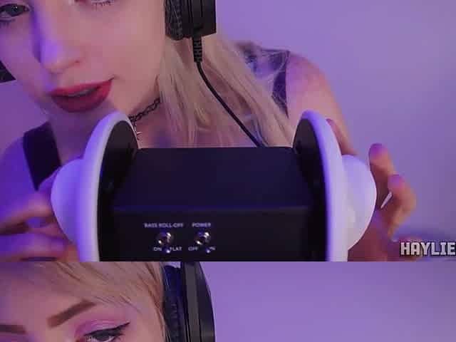 Ear Giving a kiss Licking Tingles + Throat Sounds ASMR