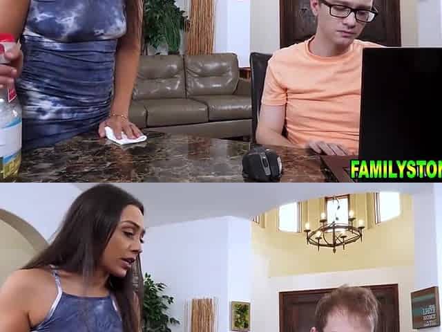 Lily Hall And Lilly Hall - Young Milf Enjoying Stepsons Dick Banging Her
