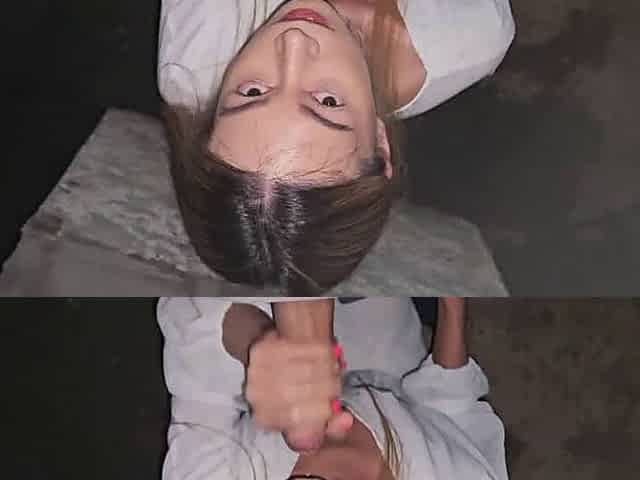 Horny milf ass fucking creampie on first tryst in the rain on the street. Extreme XXX porn!