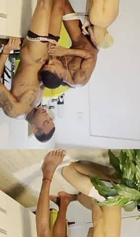 2 large ebony lads screwing a youthful virgin's booty out of a fucking-rubber.