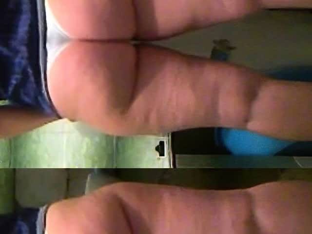 moms ass wrapped in a thong
