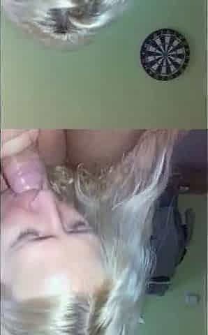 Blonde Slut NADYA Sucks and Swallows