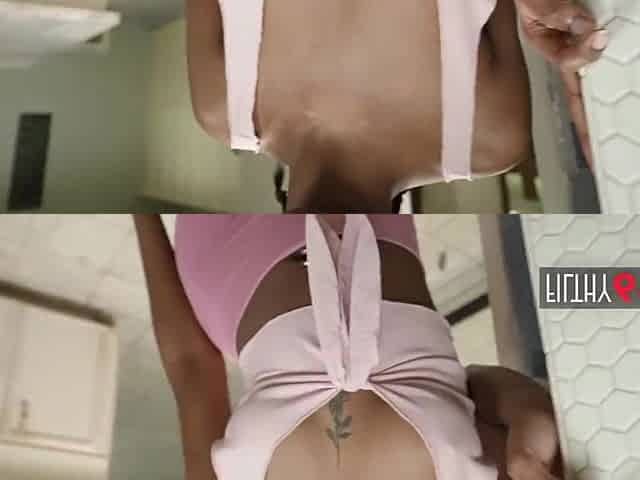 Hawt black sweetheart takes her boyfriend's giant ebony penis