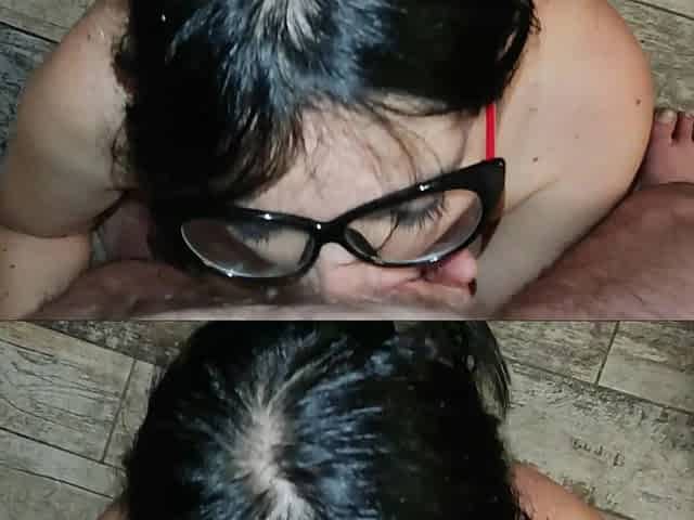 Slut Smoking and Sucking My Fat Cock