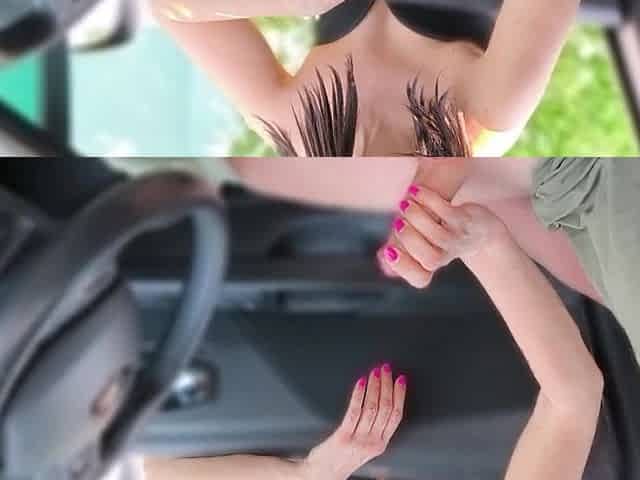 A Girl Caught Me Jerking off in the Car and Help Me Cum 4K. Ep 22202