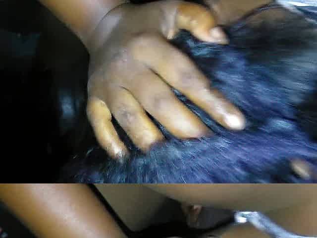 Homemade shy black sucking bbc