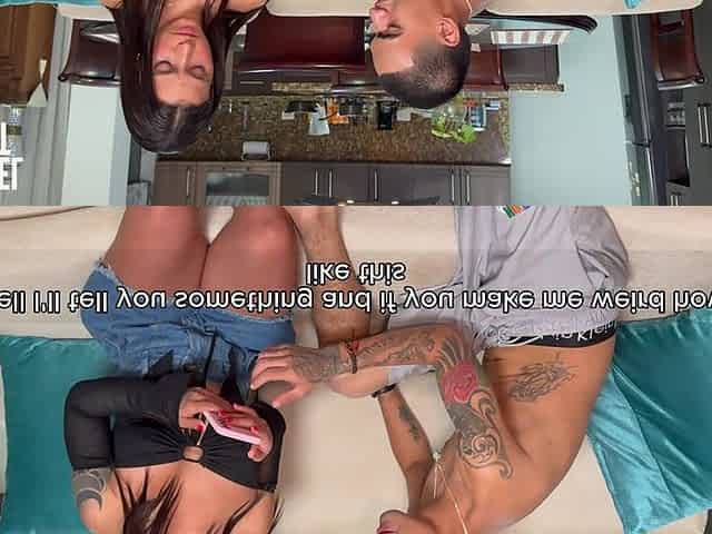 Lorenadoll Catches Stepbro Danyelmast Watching Porn and Helps Him with Her Mouth and Her Big Juicy Ass