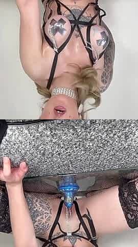 Solo Dildo Fucking with Squirting.