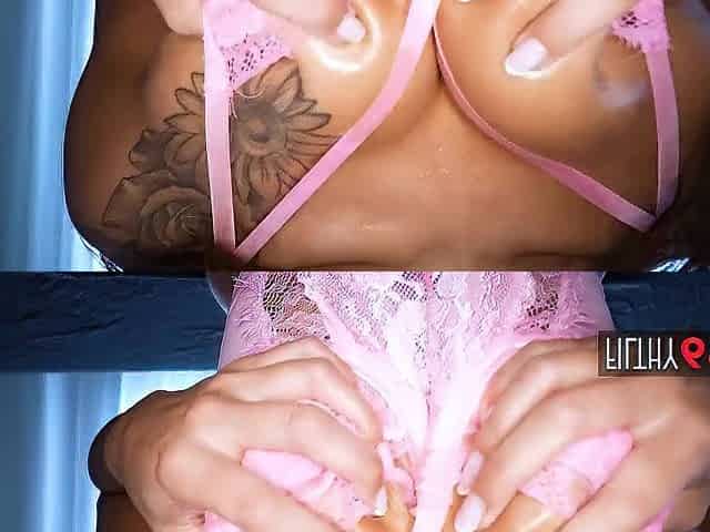 Breasty hottie takes monster ebony ramrod from behind - Sisi Rose