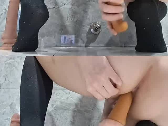 Dap Double Anal With Slinky Snake And Dildo, With A Bonus Nice Meaty Gape