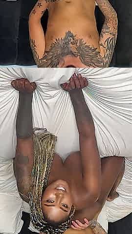 Interracial Doggy position ~ Black Female-dominant