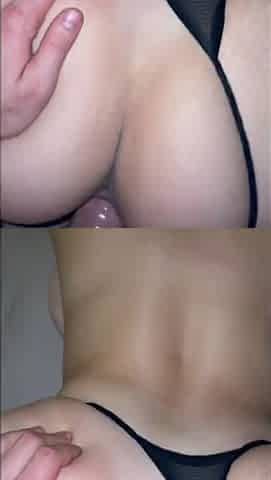 made her cheeks clap from behind