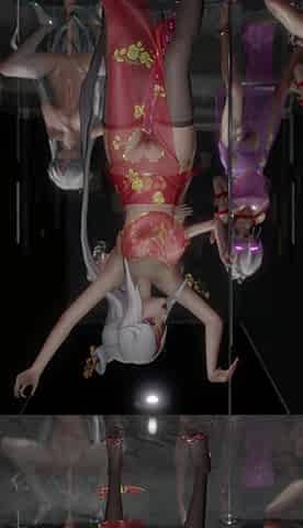 [mmd] Black Silk Condensation Light Taoyuan Love Song Erotic Ancient Style Cheongsam Belly Pocket