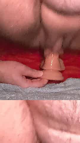 Completely Soaking: FTM Rides and Screws Self With Sex tool Until That guy Squirts and Creams