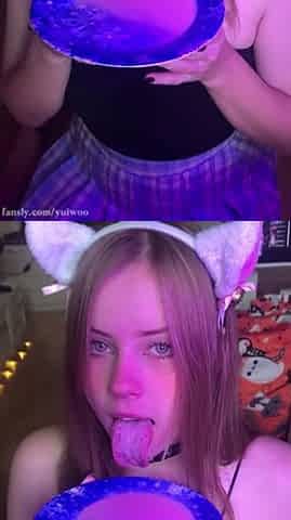Brought Home a Cat Girl and Cum in Mouth