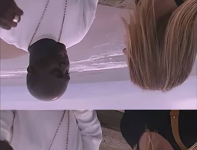 Ebony shlong presses the cunt of this hawt white hotty full previous to facial