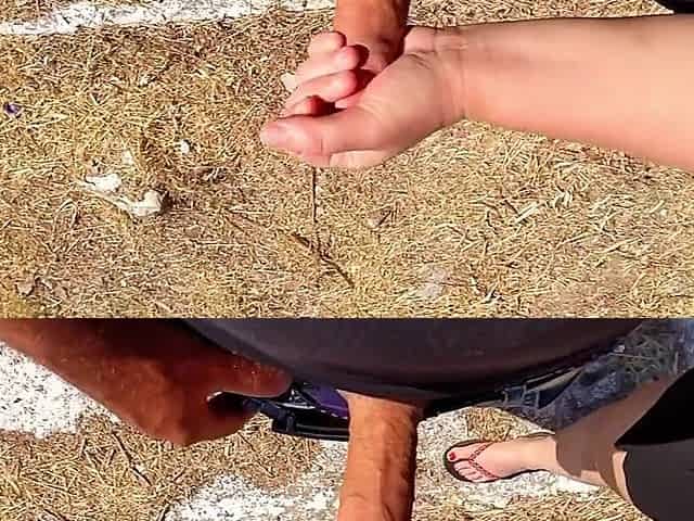 Risky Public Tugjob and Doggyfuck in Greece - CumChallenge Day 8