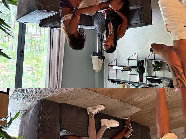Coarse BTS screw with tiny brunette hair Latinas