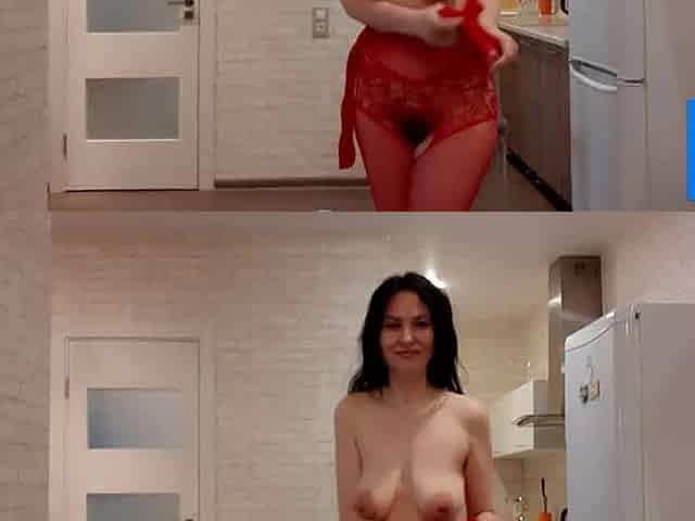 Big-Titted Brunette MILF Pleasures Herself with a Sex Toy