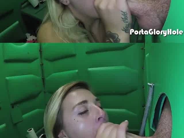 Amateur Blonde Does Night Blowjobs