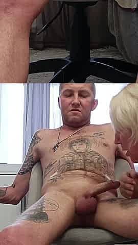 Neighbor Gives Blowjob and Jerks off a Dick
