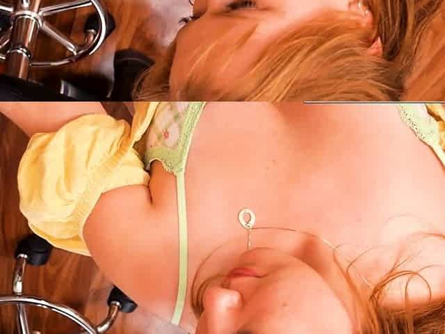 Lovely artist fucks her wet pussy with thick marker