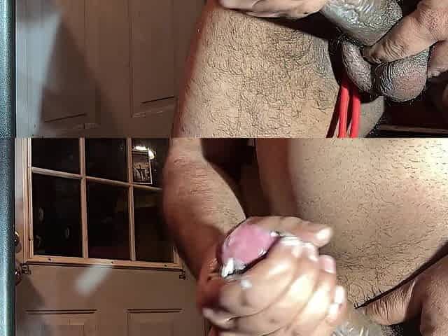 CUM DISCHARGED, LARGE pierced PENIS cum discharged SLOW MOTION