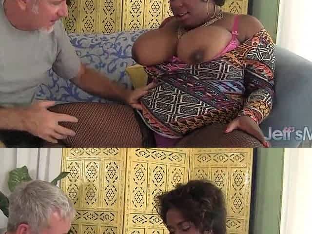 Soaked Ebony Plumper Marliese Morgan Takes a White Bone