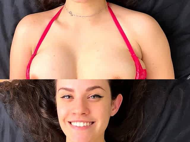 Big ass babe exposes her big boobs