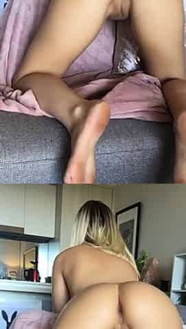 Awesome Big Boobs Blonde Masturbates In The Shower