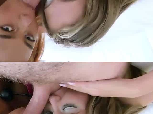 Grace Lowdie And Bluelah BIG COCK Guy Fucks TWO HOT