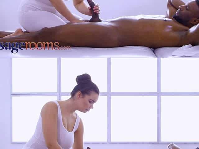 Big natural beauty Sofia Lee romantic sex and erotic massage with a black stallion