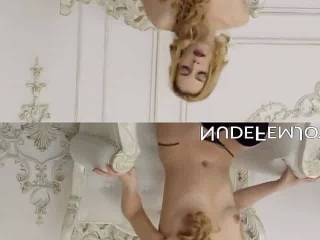 Alecia Fox In Pretty Blonde Giving Wild Stretches To Display Her Porcelain Skin