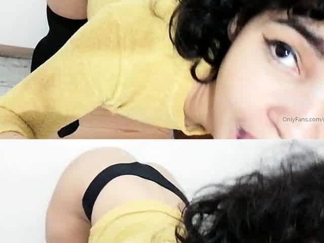 Hot brunette from squirt masturbating on webcam