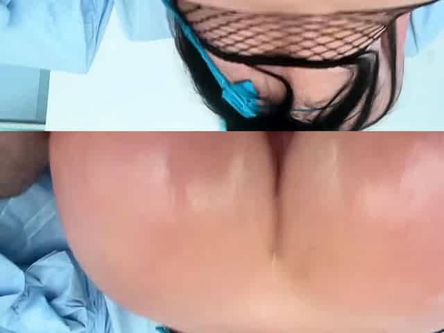 Skinny brunette MILF sucks and fucks a big cock