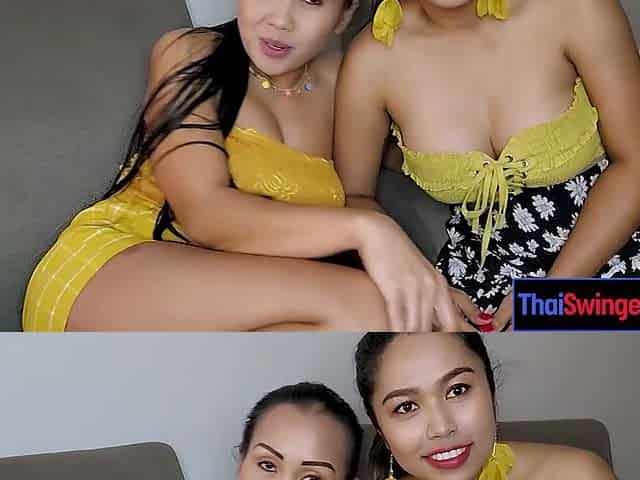 Big boobs Thai lesbian girlfriends having sexual fun in this homemade video