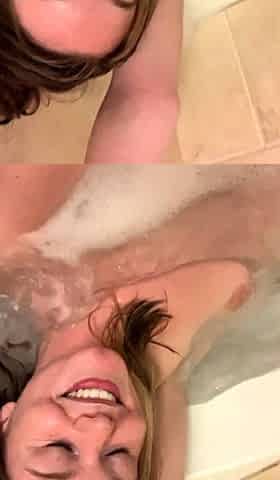 Small tit brunette amateur tugs on a big willie