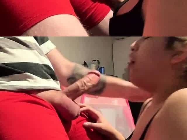 Latina Amateur Blowjob with Big Cock Cumshot