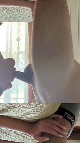 POV: My Boyfriend Is Stressed and I Give Him an Extreme Deeptrhoat, Facial (italian Amateur)
